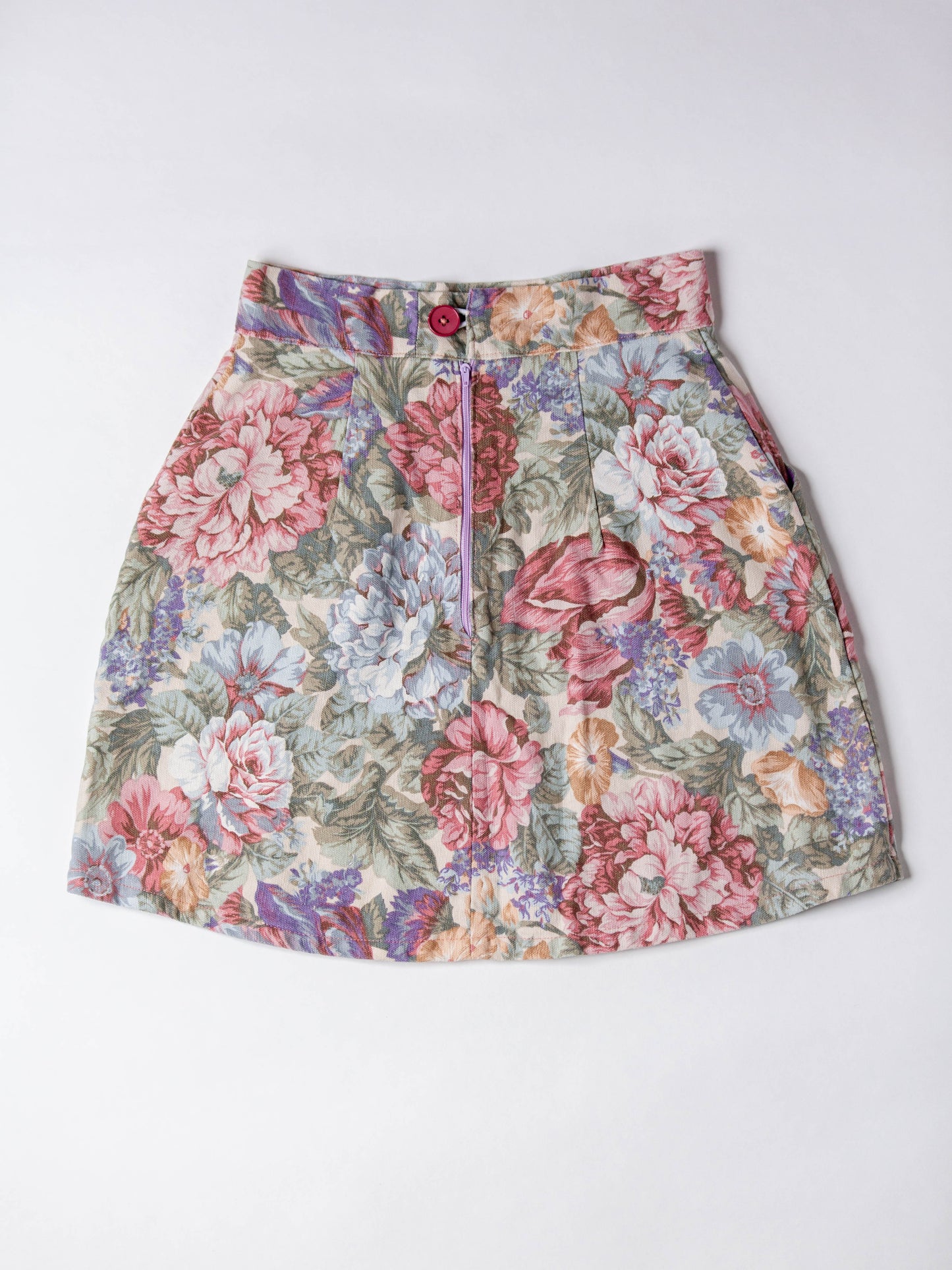 Mini-jupe denim à fleurs TAILLE XS