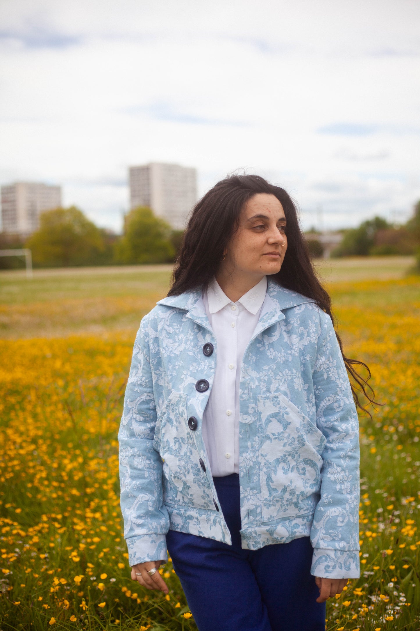 Veste Jacquard bleu