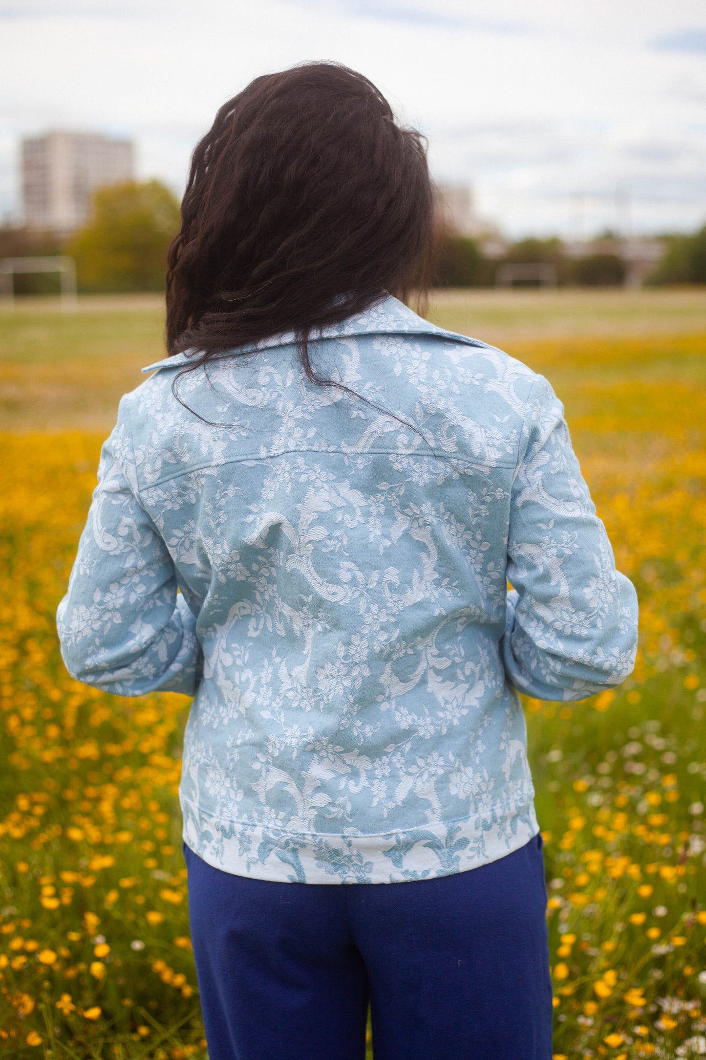 Veste Jacquard bleu