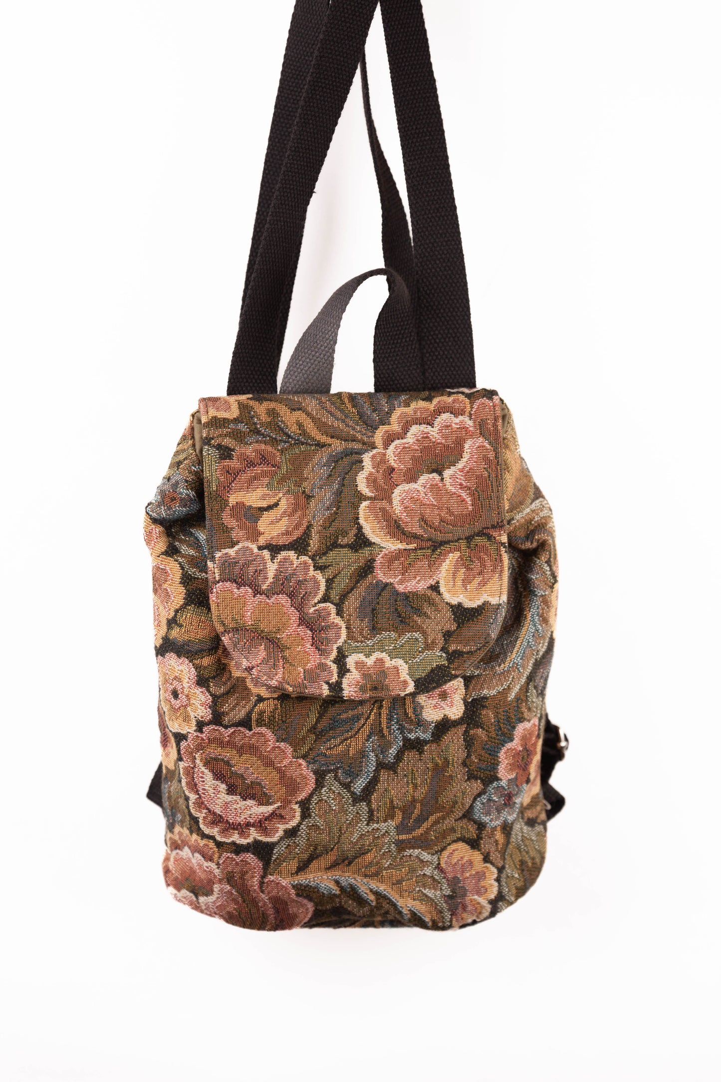 Petit sac à dos tapisserie à fleurs